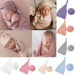 Hats Cute Baby Bonnet Wraps Born Girl Boy Pography Props Romper With Po Shoot Prop Clothes For Studio