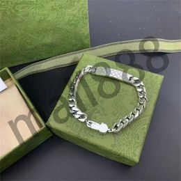 Classic Letter G Link Chain Bracelet Trendy Cuban Designer Women For Men 18k Gold-plated Multiple Styles Jewellery Gift Silver Bracelet With Box