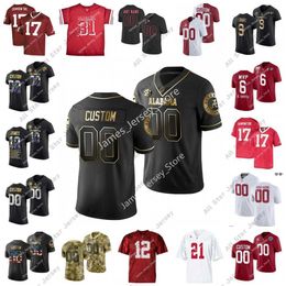 American College Football Wear 9 Bryce Young Jersey Jahmyr Gibbs Ja'Corey Brooks Jersey Elias Ricks Traeshon Holden DJ Dale Jermaine Burton NCAA Mens Alabama Crimso