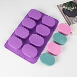 Silicone Soap Molds 8 Cavities Round Silicone Soap Molds for Homemade Craft Soap Cake Ice Cube Tray 1223154