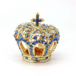 Jewellery Pouches Crown Shape Pewter Box Moulds Small Size Crystal Trinket