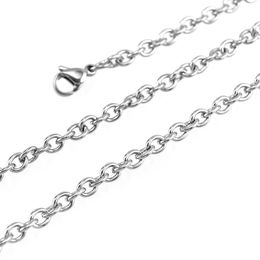 Chains 4mm Rolo Chain Jewellery Necklace Stainles Steel For Women Girl Stainless High Quality 10pcs Wholesale