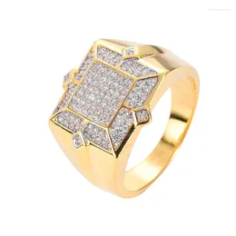 Cluster Rings Men Jewellery Hip Hop Couple Cubic Zirconia Female Party For Gift