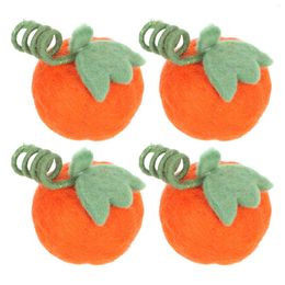 Berets Felt Pumpkin Felting Needle Supplies Wool Falldiy Halloween Beginners Party Christmas Pom Pumpkins Poms Decor Garland