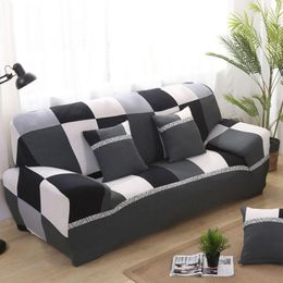 Chair Covers Black And White Plaid Simple Four Season Universal Stretch Fabric Sofa Cover All-inclusive Living Room Combination Set CZ84