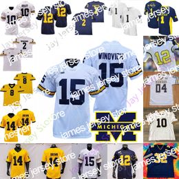 American College Football Wear College Michigan Wolverines Football Jersey NCAA Glasgow Karan Higdon Chris Evans Tru Wilson Peoples-Jones Zach Gentry Bush