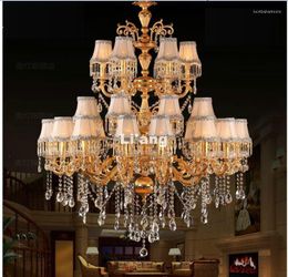 Chandeliers European Golden D108cm 30L Wholesale Modern Clear K9 Crystal Chandelier E14 LED D