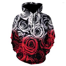 Men's Hoodies Flower 3D Hoodie Men Women Print Hoody Streatwear Sweatshirts Brand Jacket Pullover Tracksuit Petal Drop Ship Devin Du