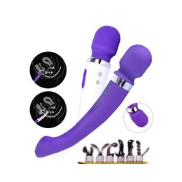 Beauty Items LIBO 2020New Women's Silicone Double G-spot Vibrator Rabbit Stick sexyy Adult Toys