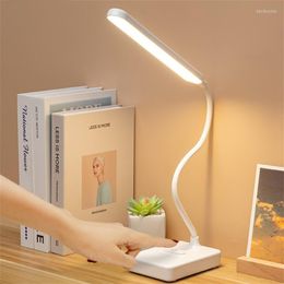 Table Lamps 30 LED Reading Light Dimmable 3 Modes USB Rechargeable Touch Control Study Lamp For Bedroom Christmas Gift