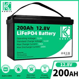 Grade A 12V 24V 100Ah 200Ah LiFePO4 Battery Pack Built-in BMS Deep Cycle Lithium Iron Phosphate Cell For Solar Power RV Car Golf