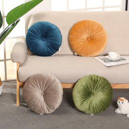 Pillow Velvet Round Pumpkin Futon Chair S Throw Bed Waist Comfortable Pouf Home Living Room Sofa Decoration