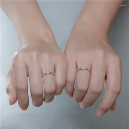 Cluster Rings 925 Sterling Silver Wedding Ring Set For Couple Resizable Women Mens Jewelry