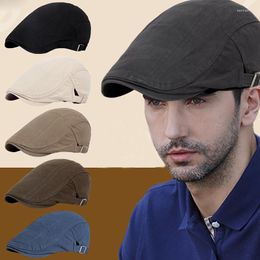 Berets Spring And Autumn Men Winter British Style Sboy Beret Hat Retro England Male Hats Peaked Painter Caps For Dad