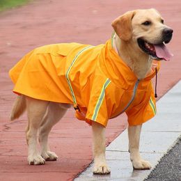 Dog Apparel Pets Raincoats Reflective Large Dogs Rain Coat Waterproof Jacket Fashion Outdoor Breathable ClothesDog