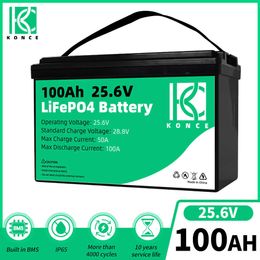 24v 100ah Lifepo4 Battery 100ah Deep Cycle Rechargeable Lifepo4 Pack Built-in BMS For RV Boats Wheelchair Electric Kick Scooter