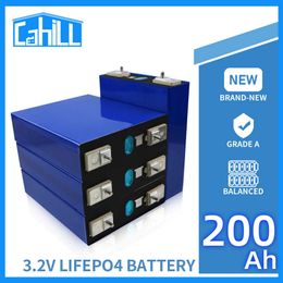 Grade A 3.2V 200AH LiFePO4 Battery 1/4/8/16/32PCS Rechargeable Lithium Iron Phosphate Cell DIY 12V 24V 48V RV Boat Solar Syste