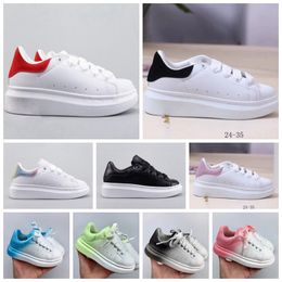 2022 Selling Designer Kids Shoes White Red Black Dream Blue Single Strap Outsized Sneaker Rubber Sole AS Soft Calfskin Leather Lace Up