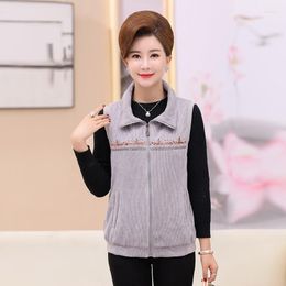 Women's Vests Plus Size 5Xl 2023 Autumn Winter Women Sleeveless Waistcoat Warm Corduroy Vest Jacket Lady Casual Loose Outwears Short Tops