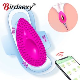 Sex toy vibrator G-spot Wireless APP Remote Control Vibrating Bluetooth Butterfly Wearable Dildo Vibrator For Women Panties Couple Toys