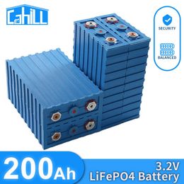 200AH Lifepo4 Battery 3.2V Rechargeable Lithium Iron Phosphate DIY Cell 12V 24V 48V For RV Vans Campers EV Boats Yacht Golf Cart