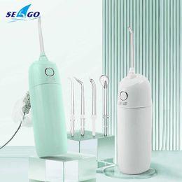 Oral Irrigators Other Hygiene SEAGO Portable Dental Irrigator Rechargeable USB Charge Water Flosser 5 Nozzles Jet Floss Tooth Pick Waterproof IPX7 Teeth 221215