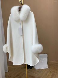 Women's Wool Fur Parker Women Detachable Coat With Collar Plus Size Female Real Lamb Woollen Outerwear D028