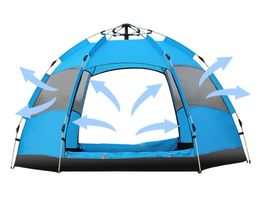 Outdoor folding camping Tent Portable Automatic Speed Open family picnic Tents Canopy for 3-5 person beach shelters