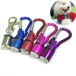 Dog Collars Waterproof Safety Cool Style Flashing LED Light Aluminium Collar Tag For Cat Pets Battery Powered Pendant