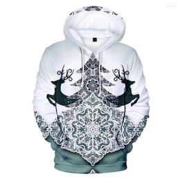 Men's Hoodies 3D Christmas White Men/Women Trends Harajuku Cute Prints Boys/Girls Hip Hop Sweatshirt Pullover