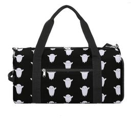 Outdoor Bags Chibi Ghost Sports Cute Halloween Print Gym Accessories Bag Training Fitness Handbag For Male Female