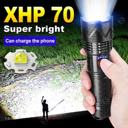 Flashlights Torches 500000LM LED Flashlights Super Bright Rechargeable Torch Light Powerful Flashlight Self Defence Camping Work Flash Light Lantern 0109