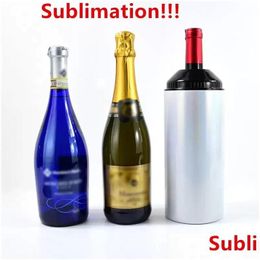 Tumblers New Arrival Sublimation 25Oz Glitter Can Cooler For Wine Bottle Insated Stainless Steel Beer Cups Cold Beverages Drinking D Dhpwn