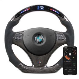 Driving Wheels Auto Part Car LED Steering Wheel Race Display Compatible For BMW E82 E90 E87 E91 E92 E93 3 Series Carbon Fiber Material