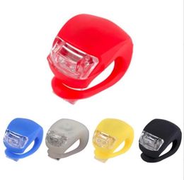 Bicycle Front Light Silicone LED Head Front Rear Wheel Bike Lights Waterproof Cycling With Battery Bicycles Accessories outdoor cycling Lamp