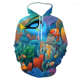 Men's Hoodies 2023 Funny Octopus Ocean Blue Sea 3D Tie Dye Men Sweatshirt Plus Size Moletom Clothing Hombre Sudaderas Con Capucha 4XL