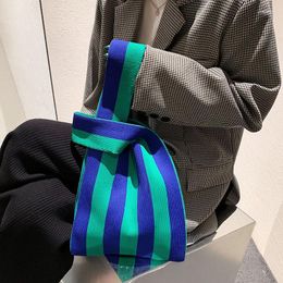 Evening Bags Knit Women Bag Colour Stripe Shoulder Casual Handbag Match Shopping 01-SB-bxcstw