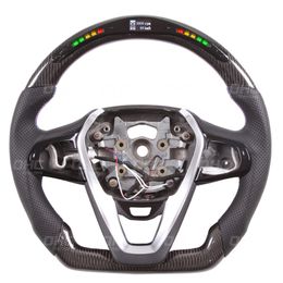 Car Styling Driving Wheel Real Carbon Fibre LED Performance Steering Wheels compatible For G20 G30 G01 G05 3 5 X3 X5 G11 7 Series Auto Parts