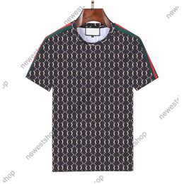 2023 Mens designer Tee t shirts Summer Paris letters print short sleeve Streetwear cotton T Shirt women luxurys sleeve Colour stripe printing Tshirts Clothing