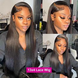 Nxy Lace Wigs Straight Front 13x4 Hd Frontal 180 Density Brazilian Hair 30 40 Inch Bone Human for Women 230106