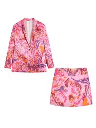 Two Piece Dress Summer Women Skirt Suits 2 Sets Fashion Loose Blazers Coats And Female Elegant Street Suit ClothingTwo