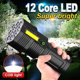 Flashlights Torches Powerful Led Flashlight Recharge Battery Hunting Flashlight Rechargeable Lamp Camping Lantern Waterproof Tactical Flashlight 0109