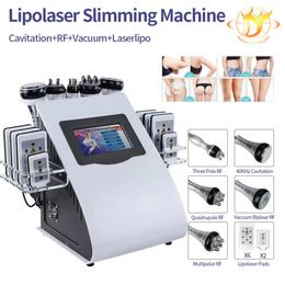6In1 Rf Ultrasonic Slimming Cavitation Vacuum Lipolaser Radio Frequency 40K Lipo Liposuction For Spa Fat Burner Fat Loss Machine