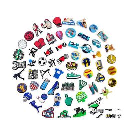 Shoe Parts Accessories Charms Wholesale Childhood Memories Volleyball Sports Funny Gift Cartoon Croc Pvc Decoration Buckle Soft Ru Dhchx