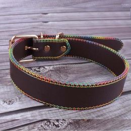 Dog Collars Top Quality Leather Pet Collar Comfortable Adjustable Strap Leash Accessories