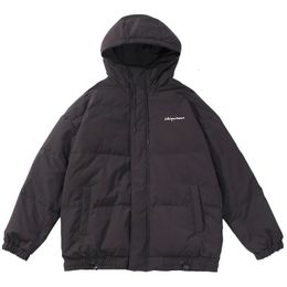 Men's Jackets Cotton Padded Winter Coat Parka Bombers Solid Windproof Hip Hop Streetwear Male For Men 230107