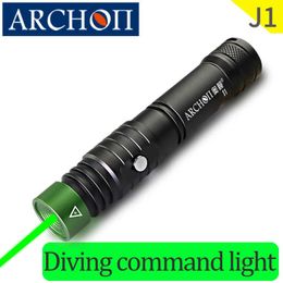 Flashlights Torches ARCHON J1diving flashlights Diving coaching command green beam lights Underwater 100m dive instruction torch Teach meeting guide 0109