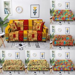 Chair Covers African Style Pattern Couch Cover Elastic Sofa For Living Room Lady Woman Printed Slipcover 1/2/3/4 Seaters