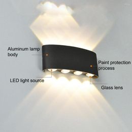 Wall Lamp Aluminium Light Portable Stylish 6W LED Waterproof Patio El Hallway Corridor Lighting Tool Warm 3000K