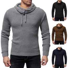 Men's Sweaters Autumn Winter Sweater Men Warm Knitted Casual Hooded Pullover Cotton Sweatercoat Pull Homme Plus Size